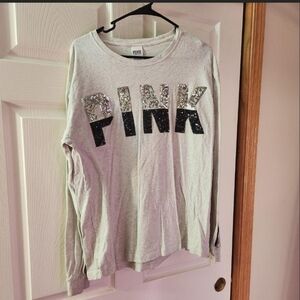 Victoria's Secret Pink Sequin Long Sleep Top